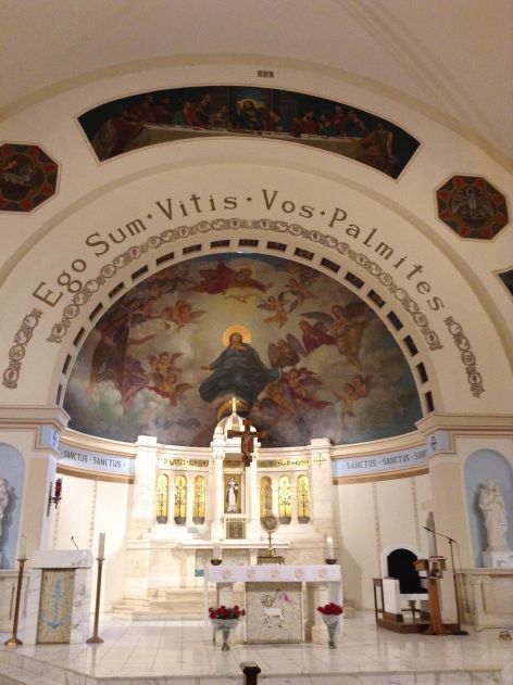 The altar in the main church of St. Rose of Lima in Rockaway Beach, N.Y.