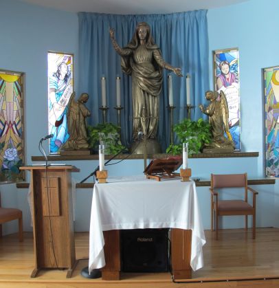 I did my meditation at the Madonna, Queen of the Universe chapel.
